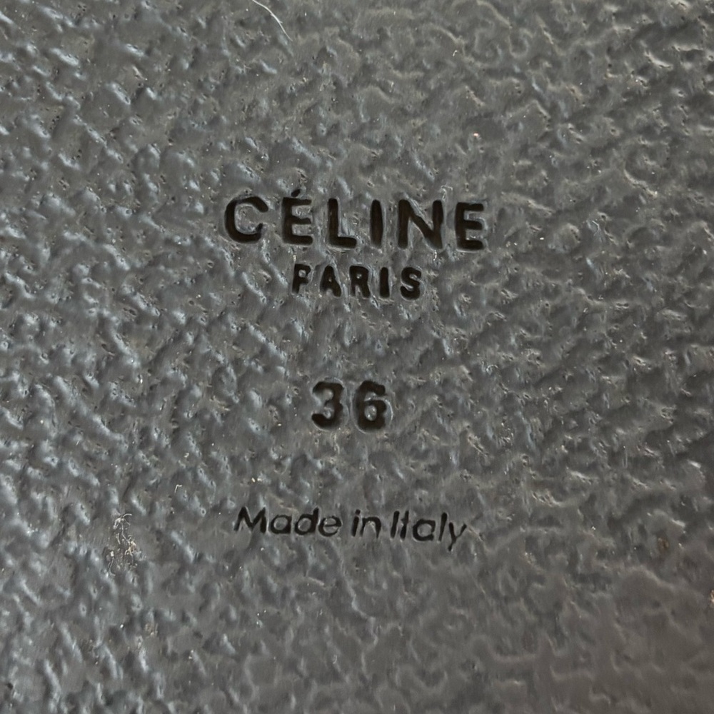 Celine Twist Phoebe Philo Leather Slide Sandals in Red - Picture 5 of 11